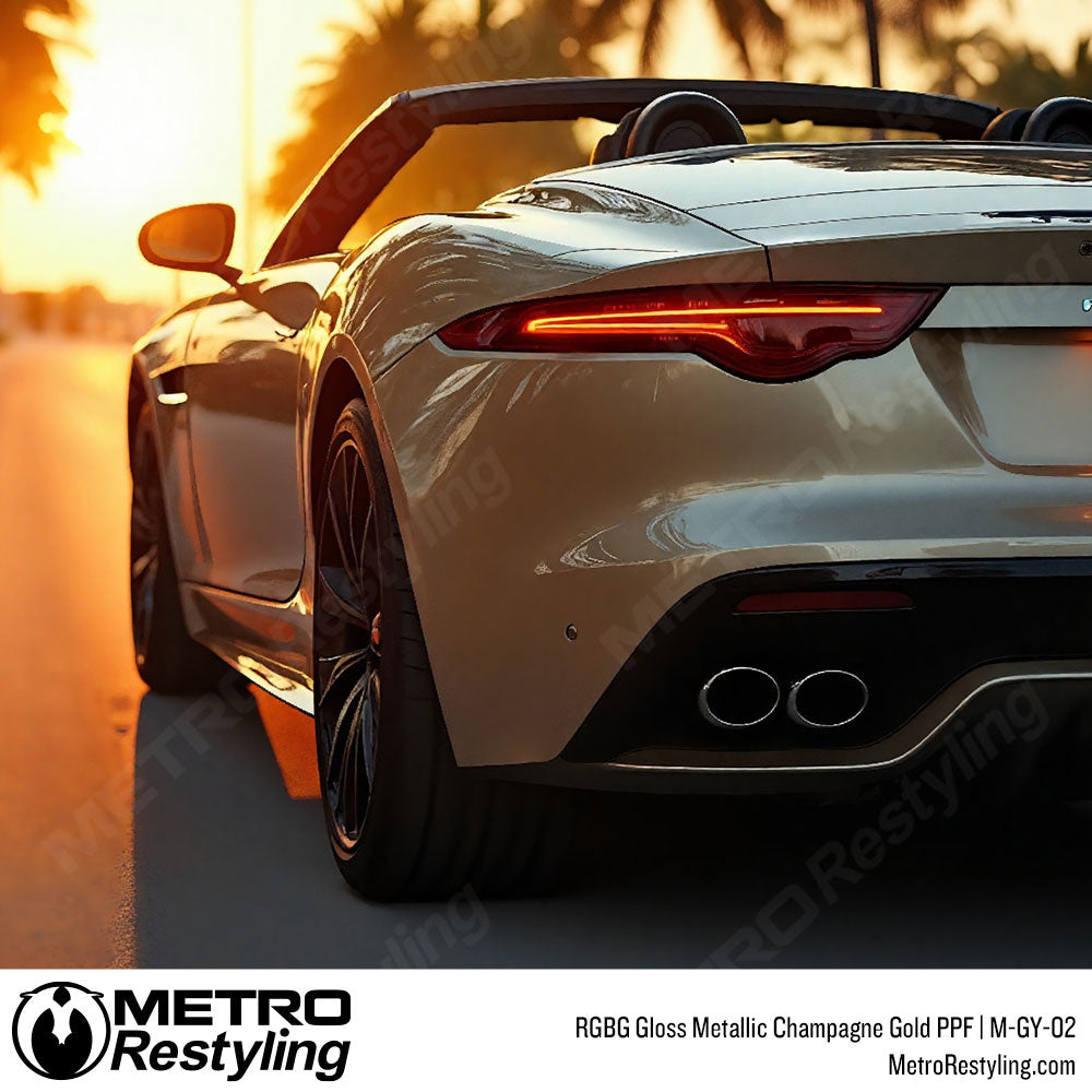 RGBG Gloss Metallic Champagne Gold Colored PPF | M-GY-02