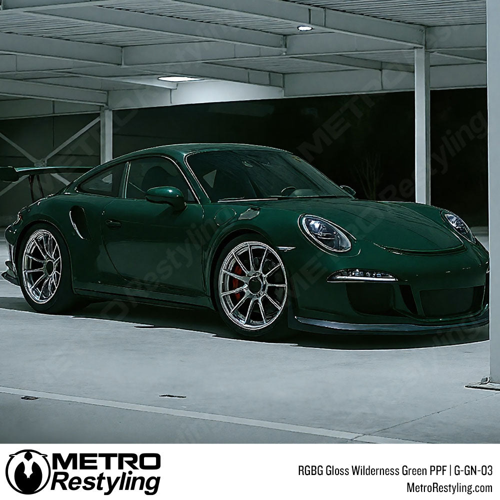 RGBG Gloss Wilderness Green Colored Paint Protection Film | G-GN-03
