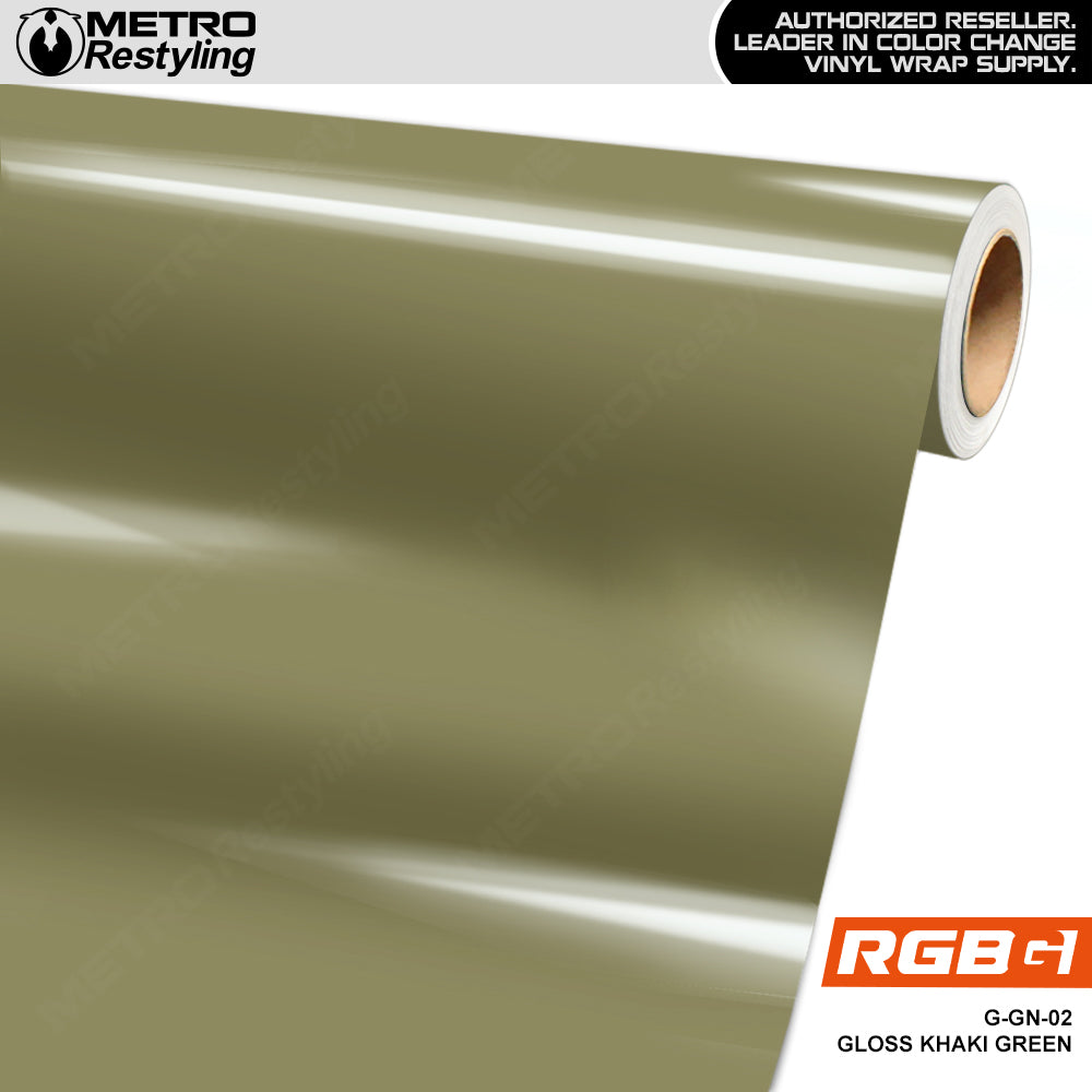 RGBG Gloss Khaki Green Colored Paint Protection Film | G-GN-02