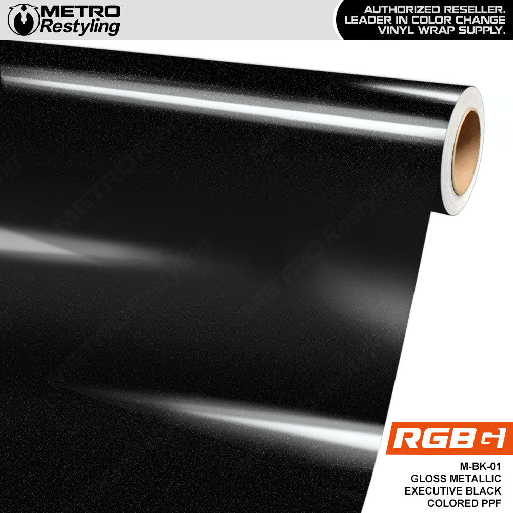 RGBG Gloss Metallic Executive Black Colored PPF | M-BK-01