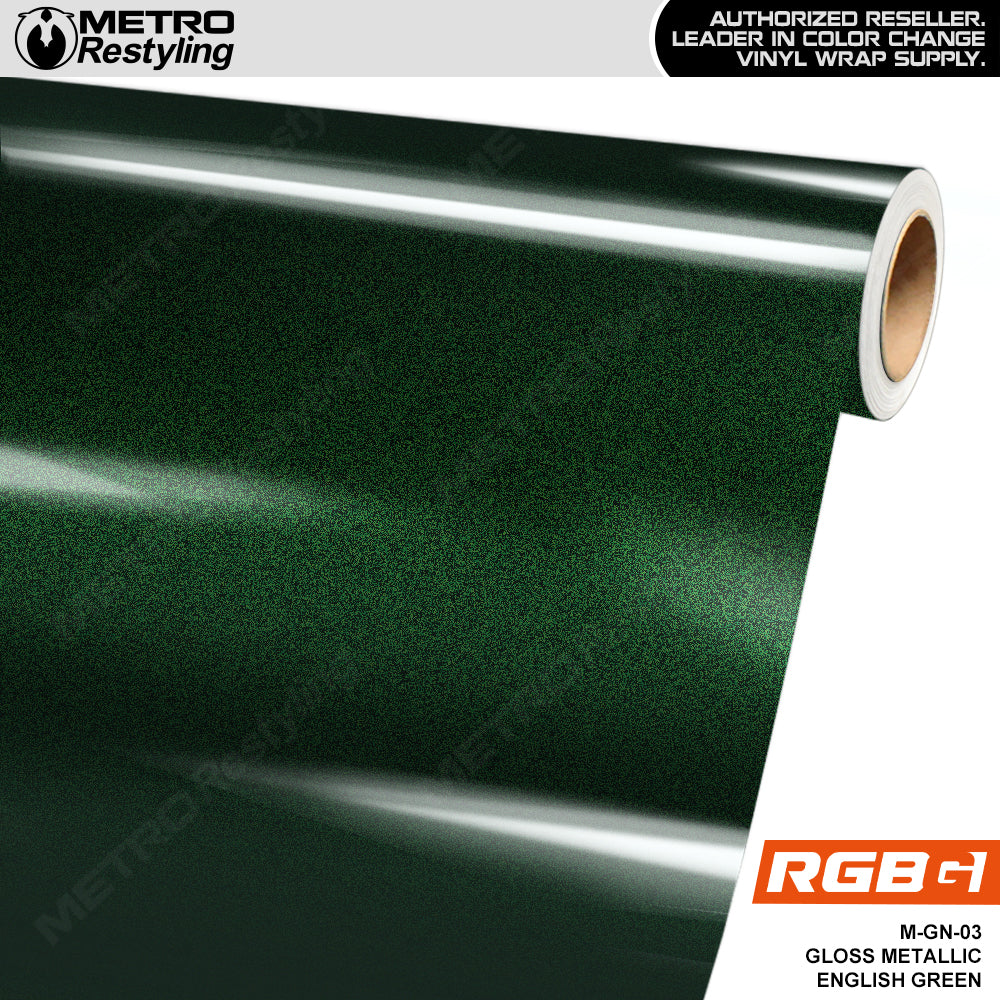 RGBG Gloss Metallic English Green Colored PPF | M-GN-03
