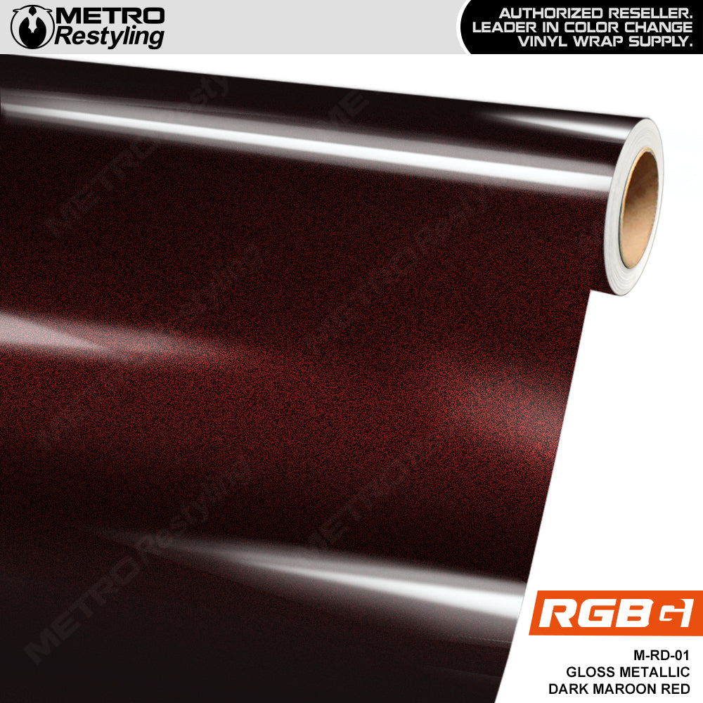 RGBG Gloss Metallic Dark Maroon Red Colored PPF | M-RD-01