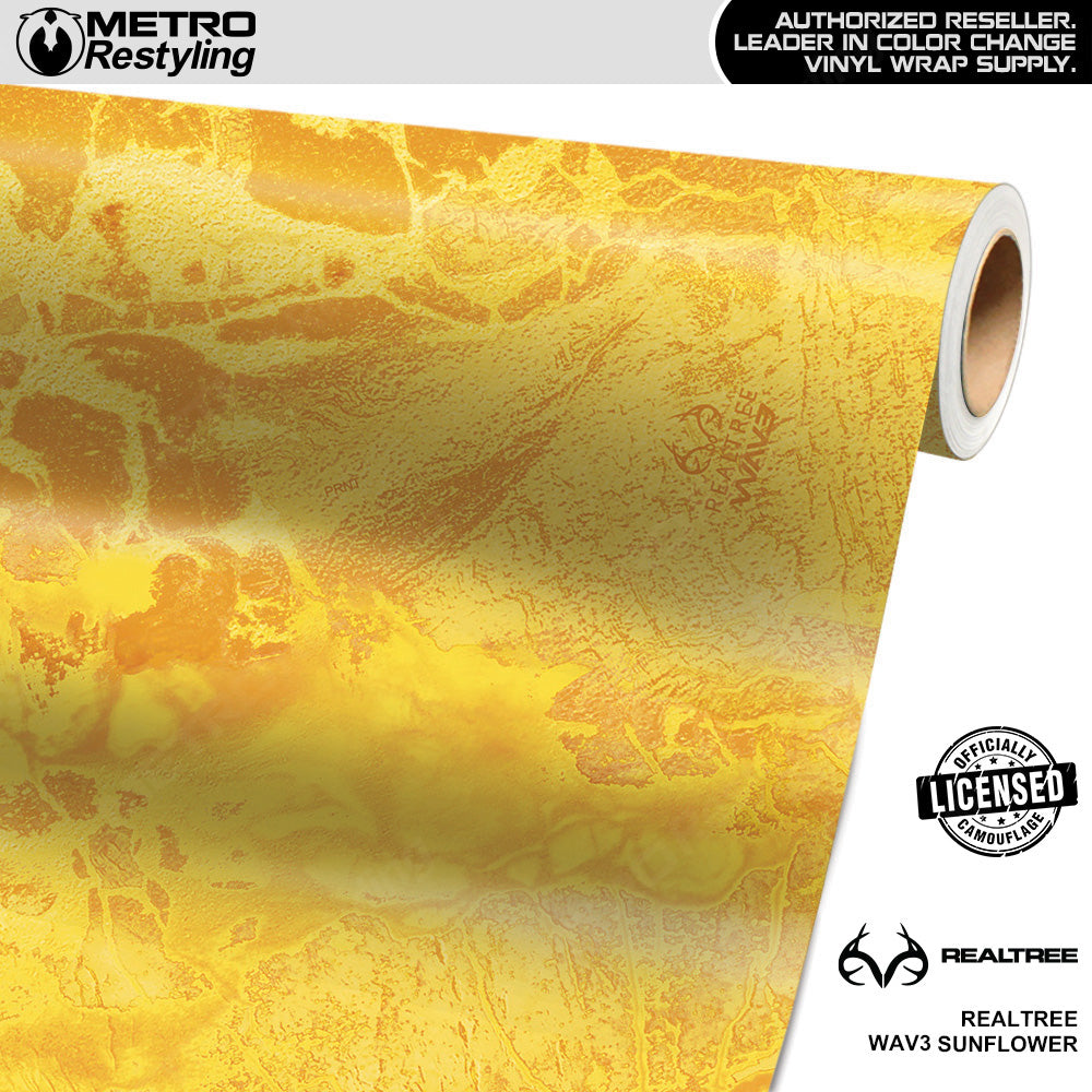 Realtree WAV3 Sunflower Camo Vinyl Wrap Film