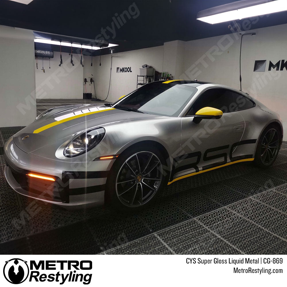porsche silver wrap