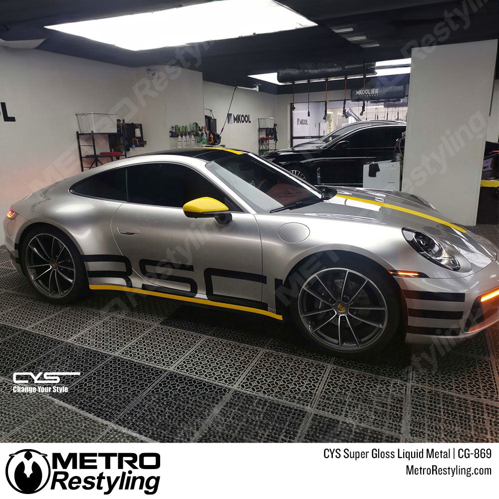 porsche gray vinyl wrap