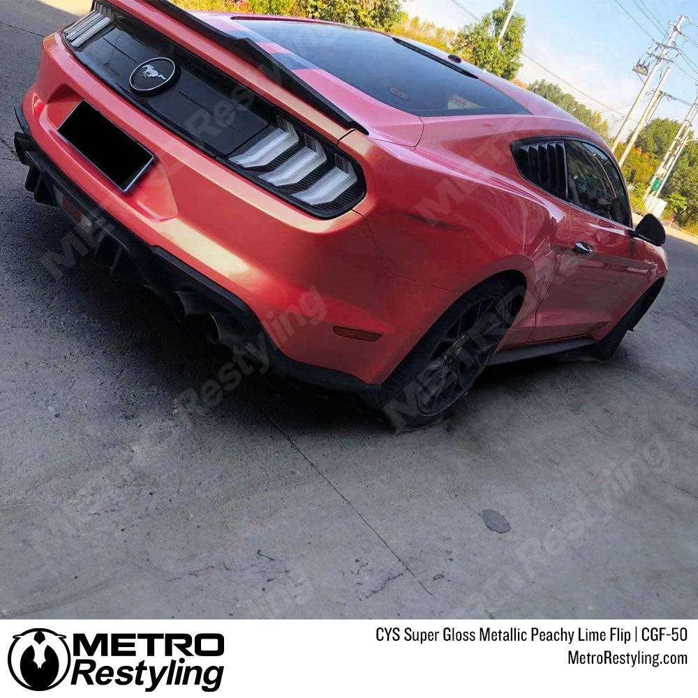 peachy lime car wrap