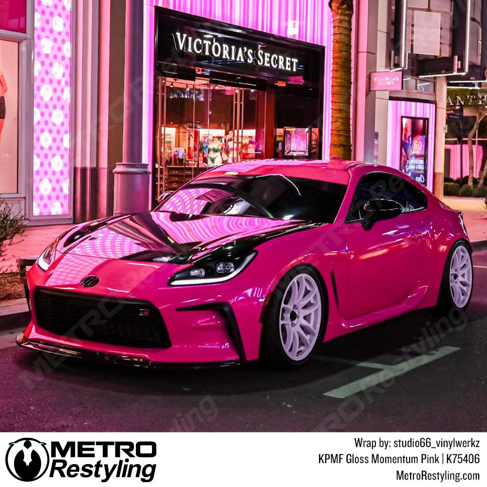 gloss pink vinyl wrap