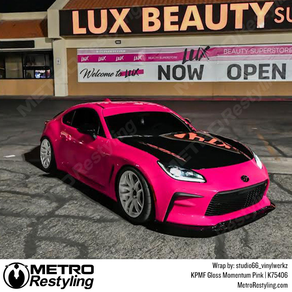 gloss pink vinyl wrap