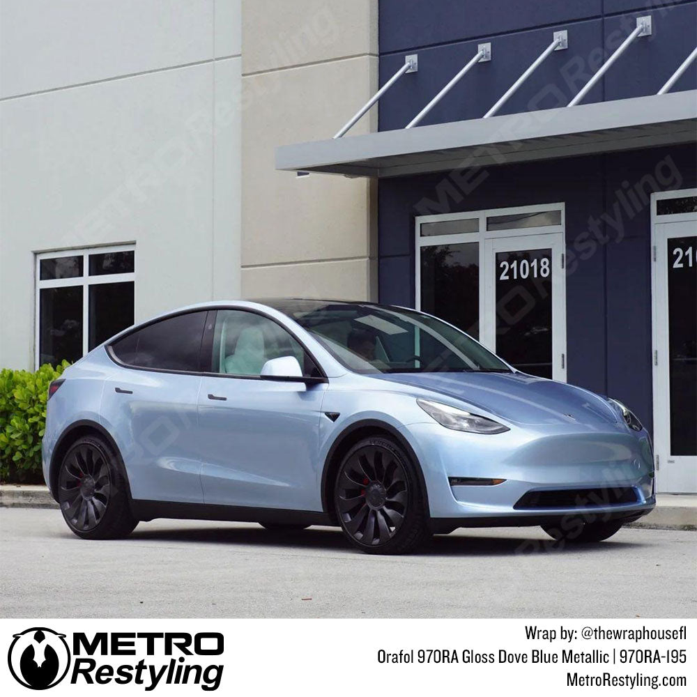 Blue Metallic Vinyl Wrap