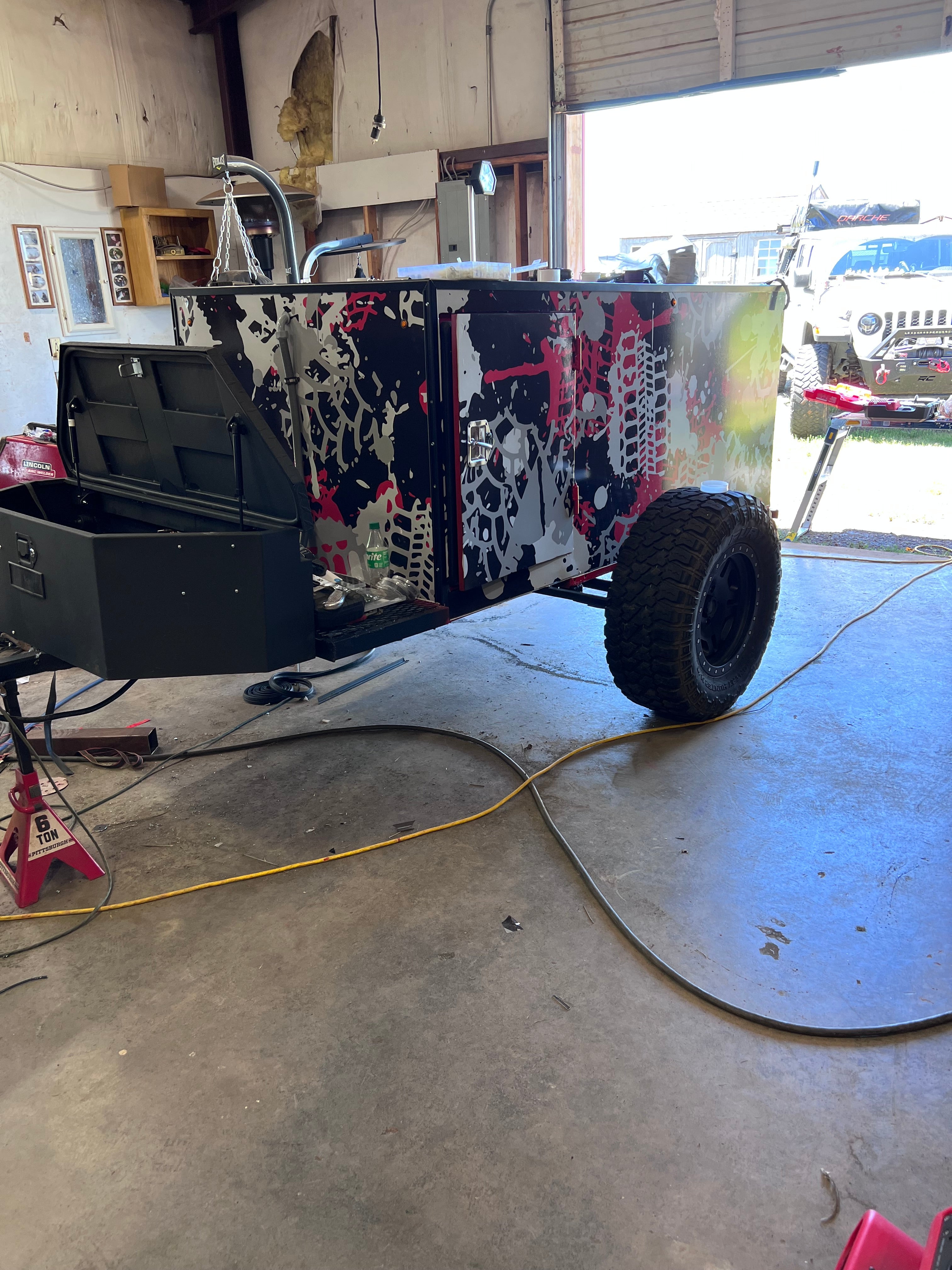 Red Tiger Vinyl Wrapped Trailer