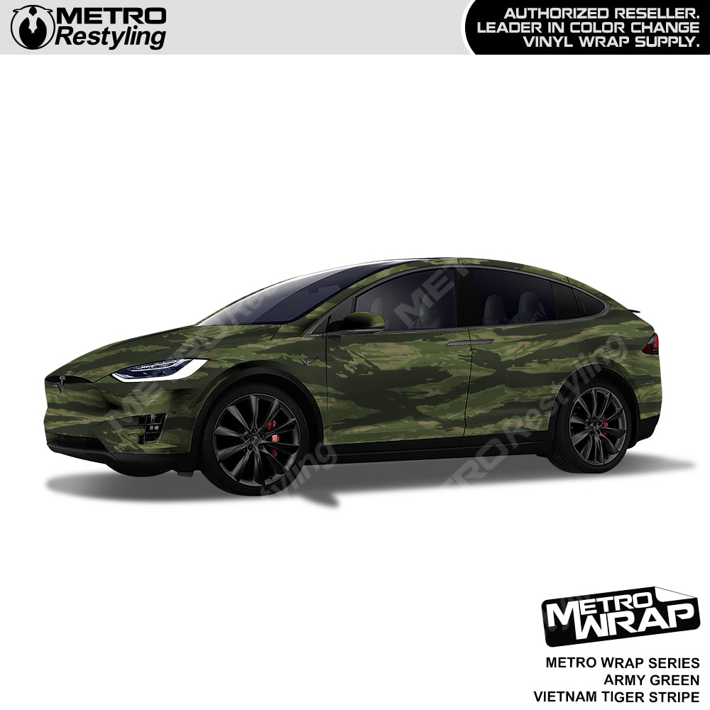 Vietnam Tiger Stripe Army Dark Green Car Wrap