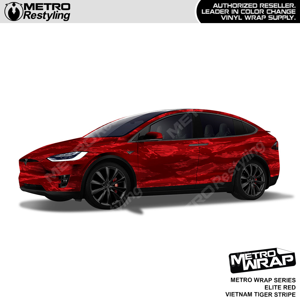Vietnam Tiger Stripe Elite Red Car Wrap