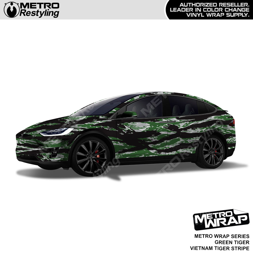 Vietnam Tiger Stripe Green Tiger Car Wrap