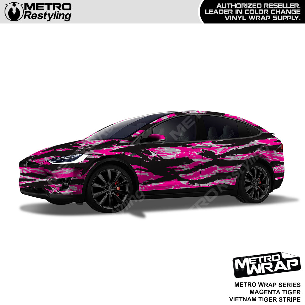 Vietnam Tiger Stripe Magenta Tiger Car Wrap