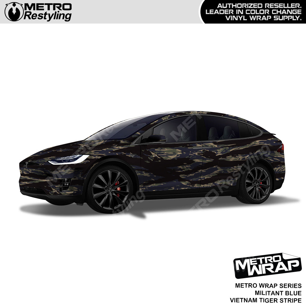 Vietnam Tiger Stripe Militant Blue Car Wrap