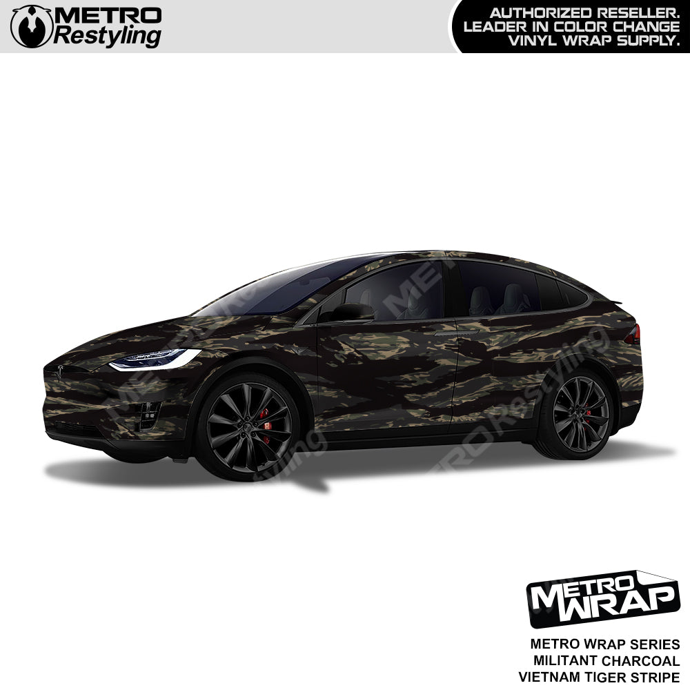 Vietnam Tiger Stripe Militant Charcoal Car Wrap