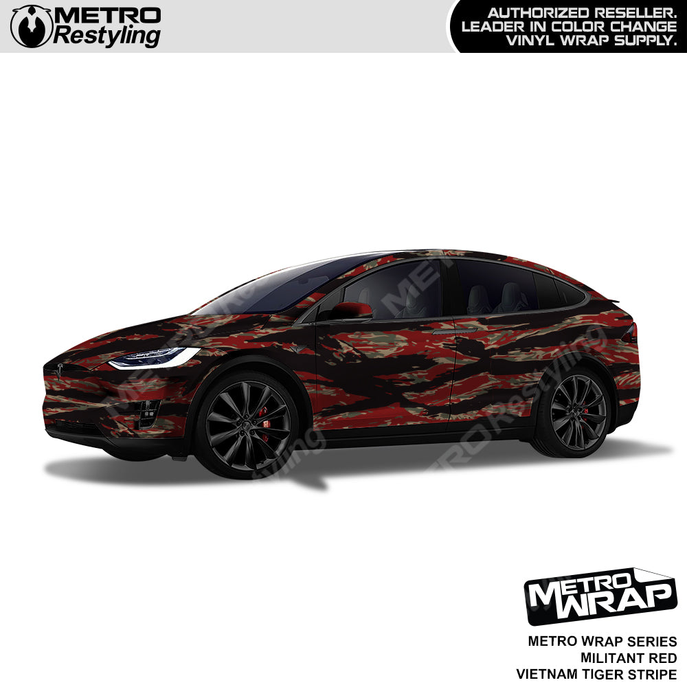 Vietnam Tiger Stripe Militant Red Car Wrap