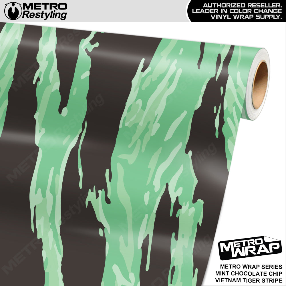 Metro Wrap Vietnam Tiger Stripe Mint Chocolate Chip Vinyl Film