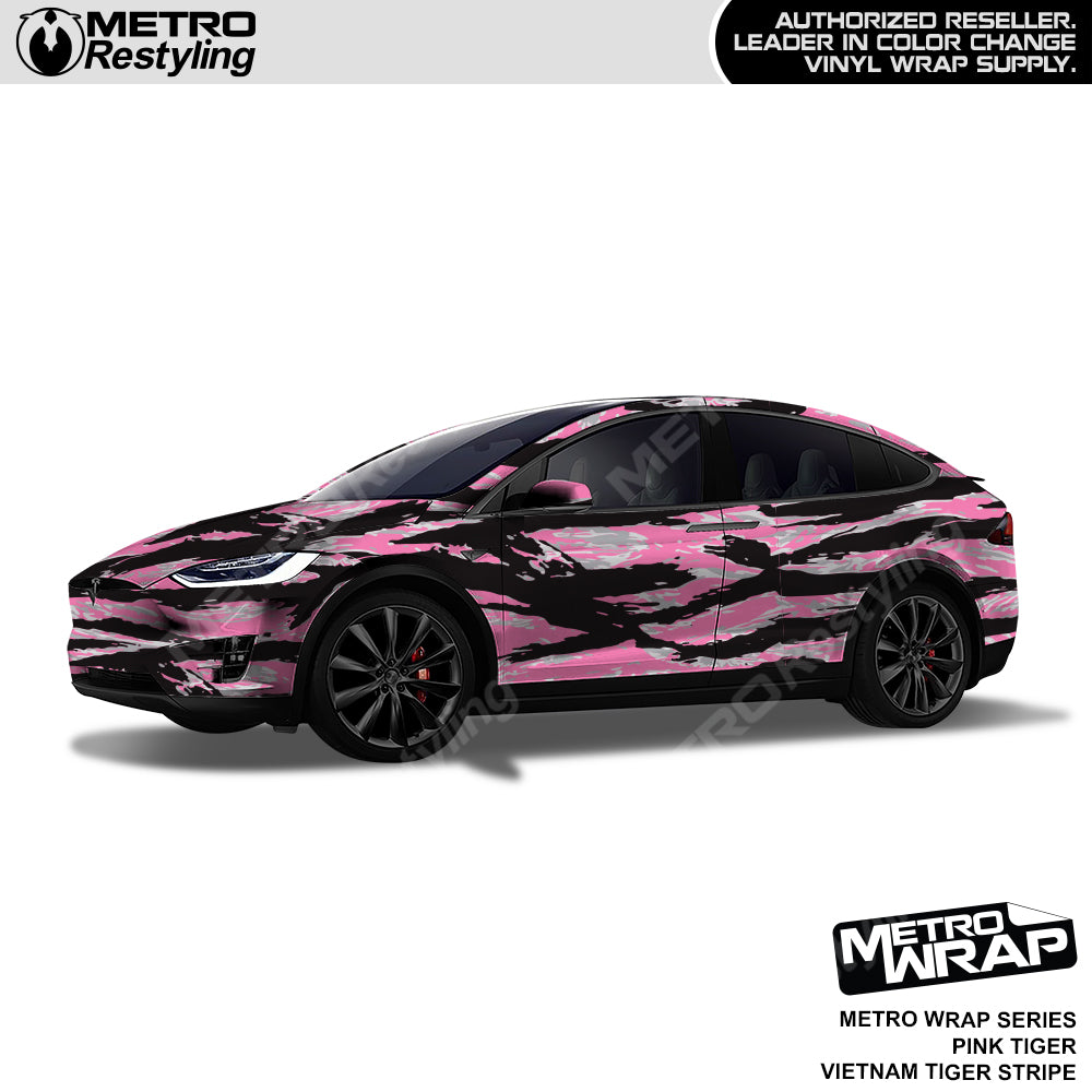 Vietnam Tiger Stripe Pink Tiger Car Wrap