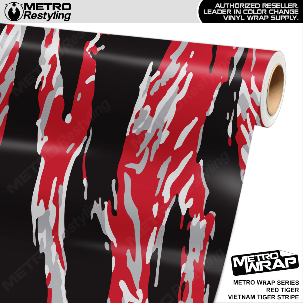 Metro Wrap Vietnam Tiger Stripe Red Tiger Vinyl Film