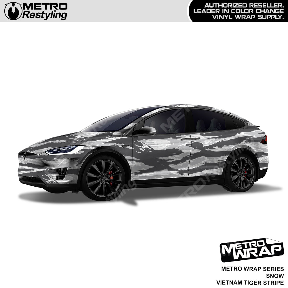 Vietnam Tiger Stripe Snow Car Wrap