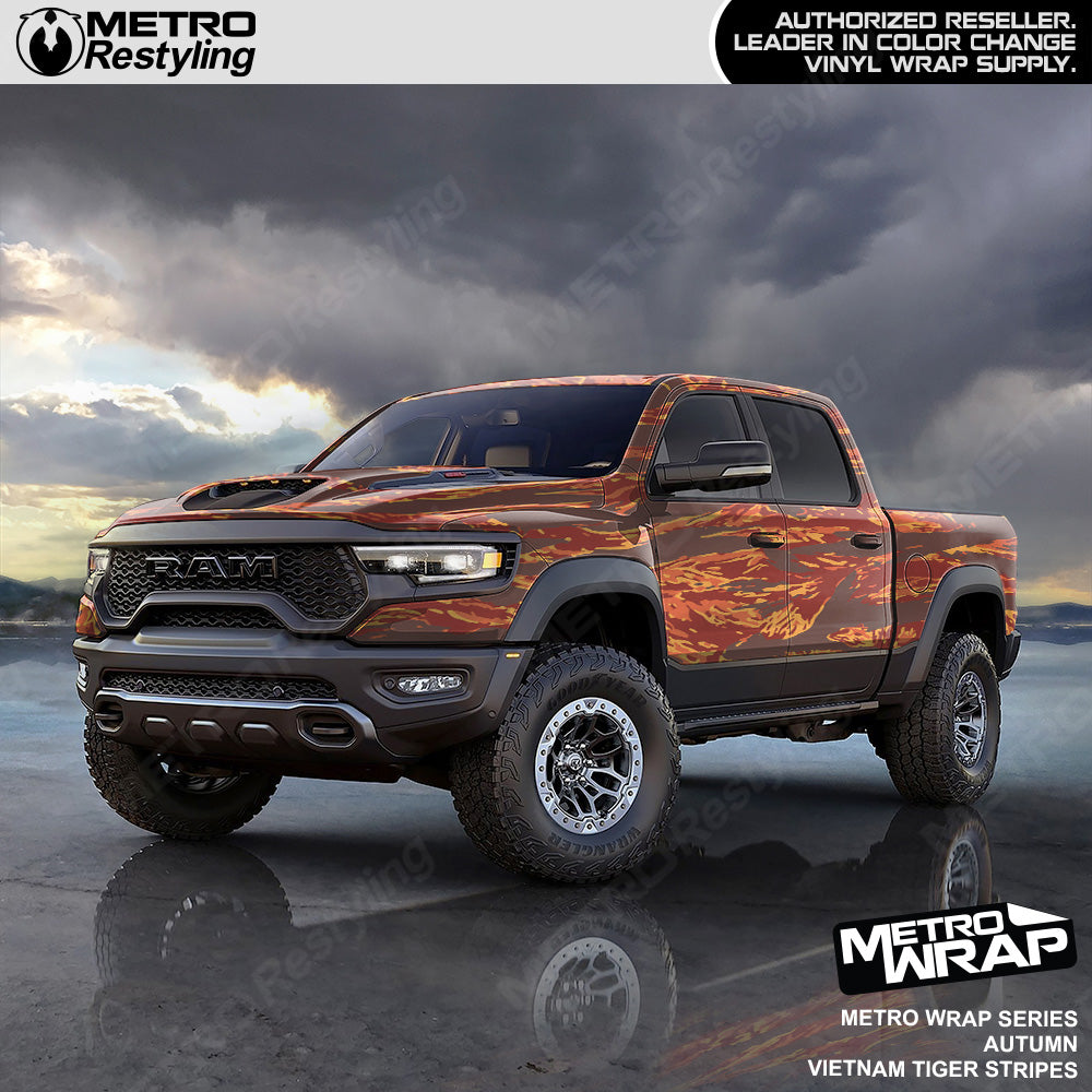 Vietnam Tiger Stripe Autumn Car Wrap