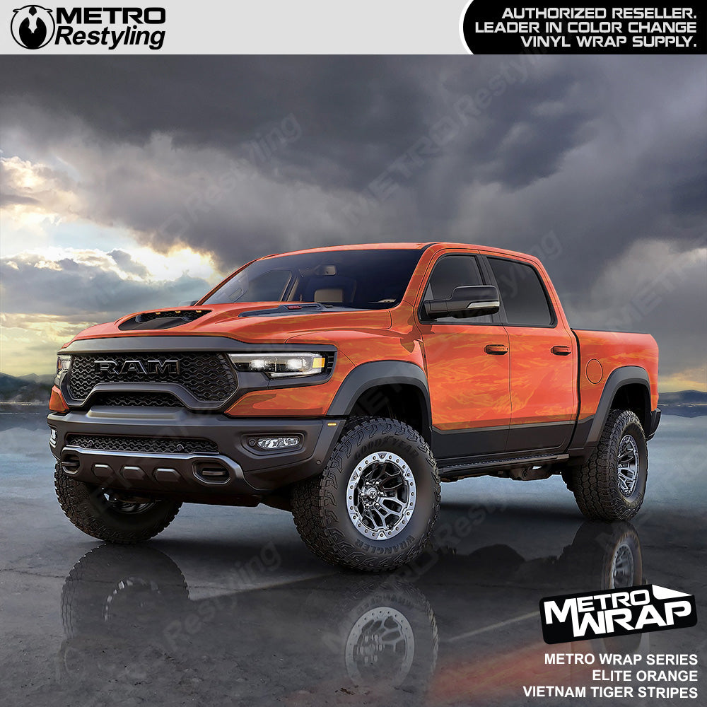 Vietnam Tiger Stripe Elite Orange Truck Wrap