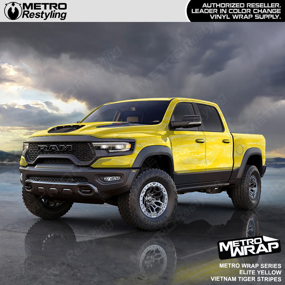Vietnam Tiger Stripe Elite Yellow Truck Wrap