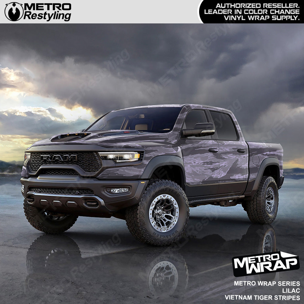 Vietnam Tiger Stripe Lilac Truck Wrap