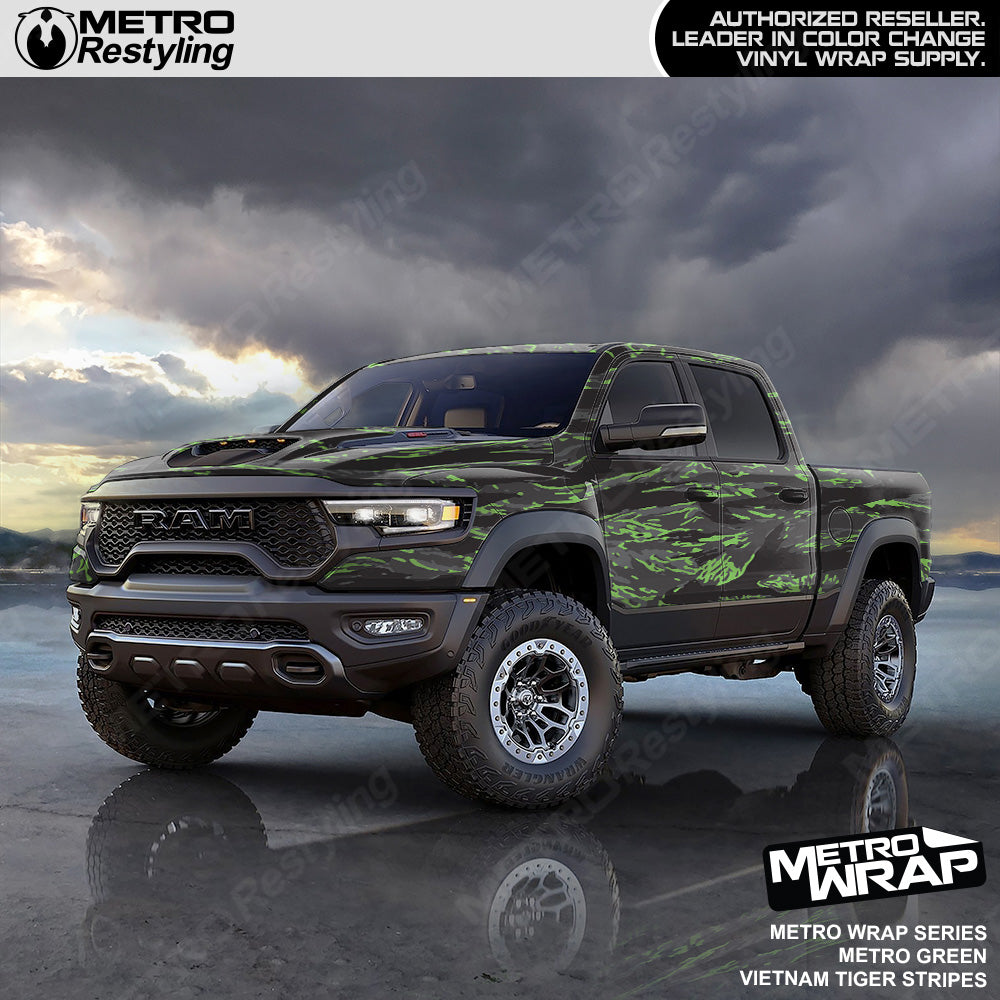 Vietnam Tiger Stripe Metro Green Truck Wrap