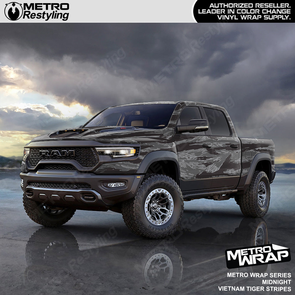 Vietnam Tiger Stripe Midnight Jungle Truck Wrap