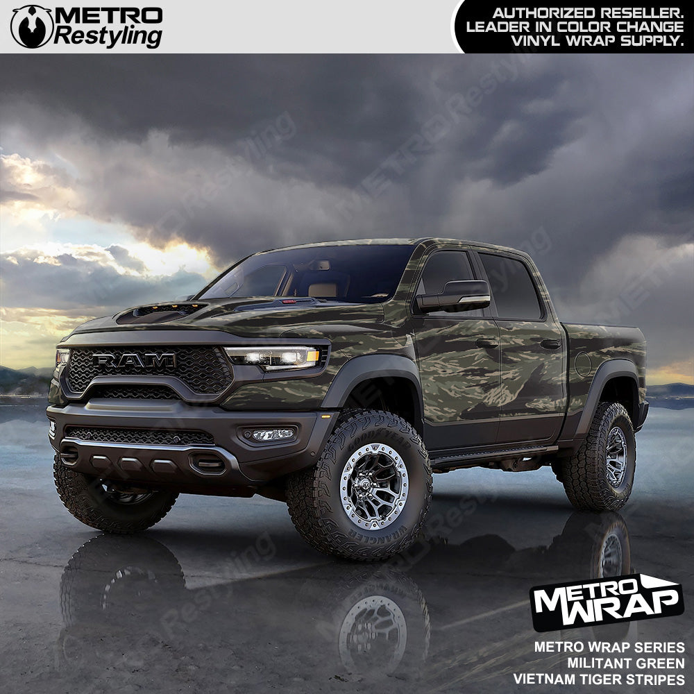 Vietnam Tiger Stripe Militant Green Truck Wrap