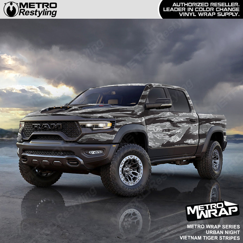 Vietnam Tiger Stripe Urban Night Truck Wrap