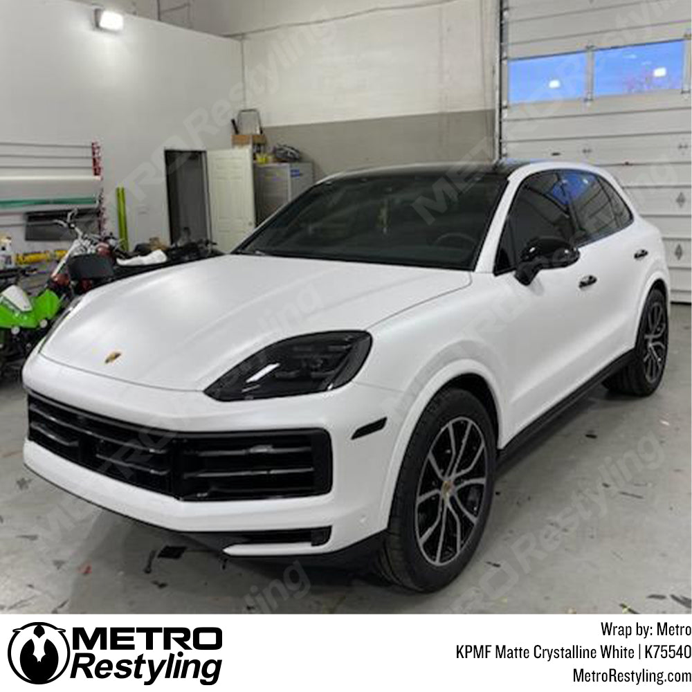 white porsche wrap