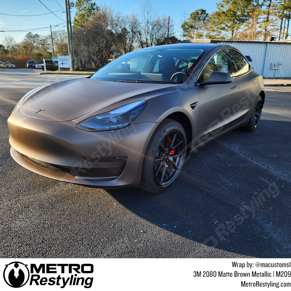 Matte Brown Metallic Vinyl Wrap