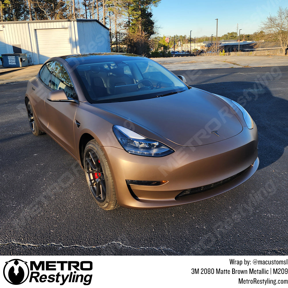 Matte Brown Metallic Vinyl Wrap