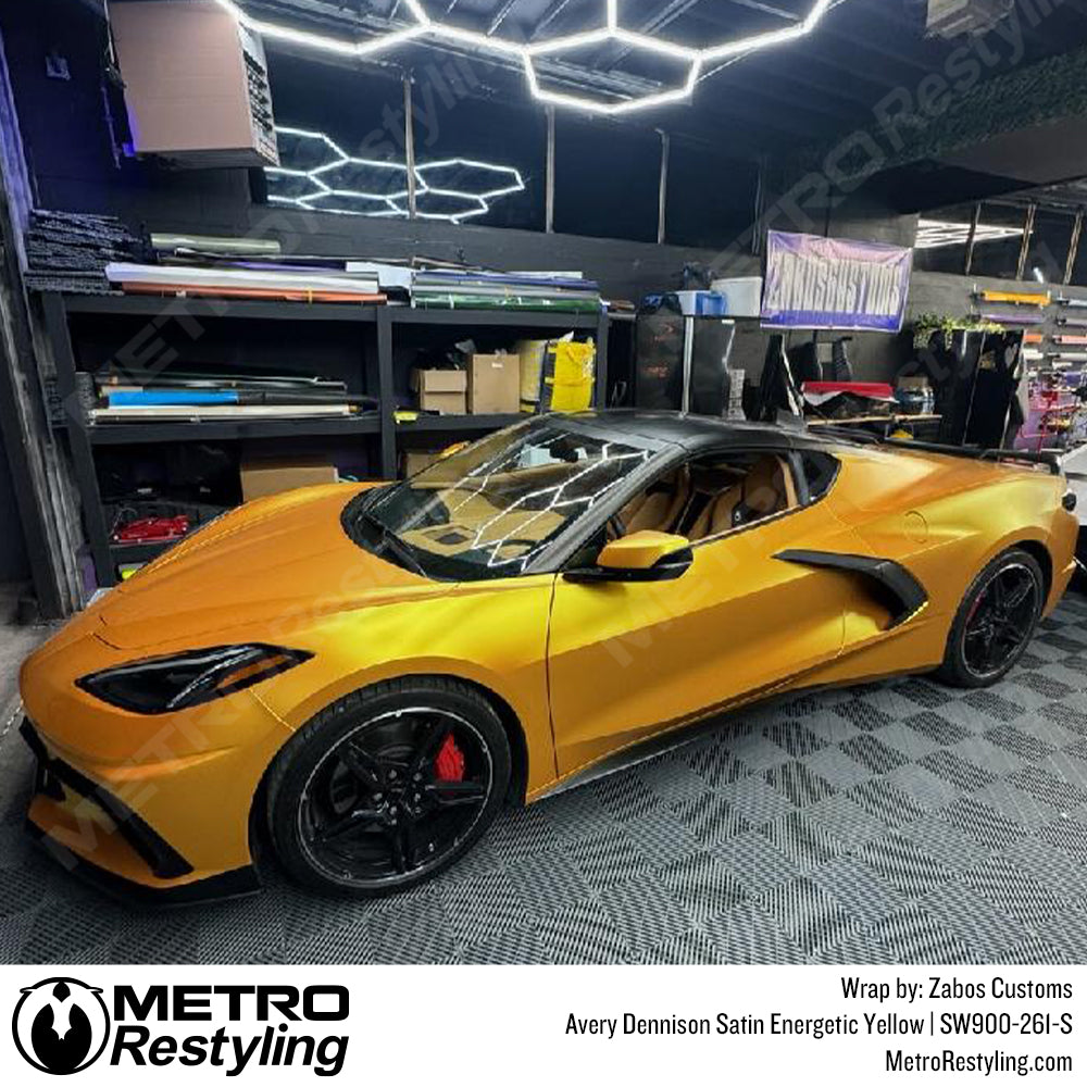 yellow and orange vinyl wrap