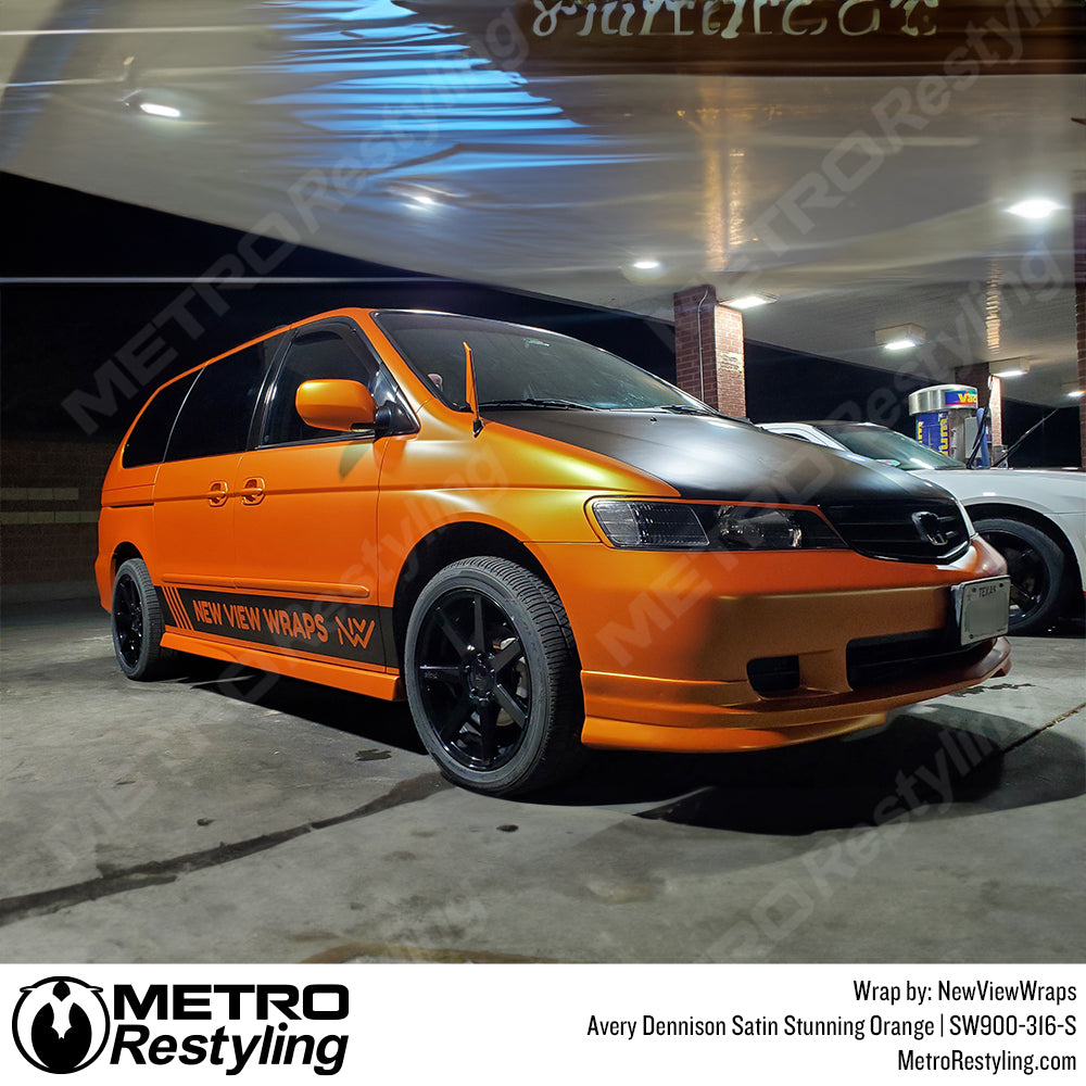 stunning orange vinyl wrap