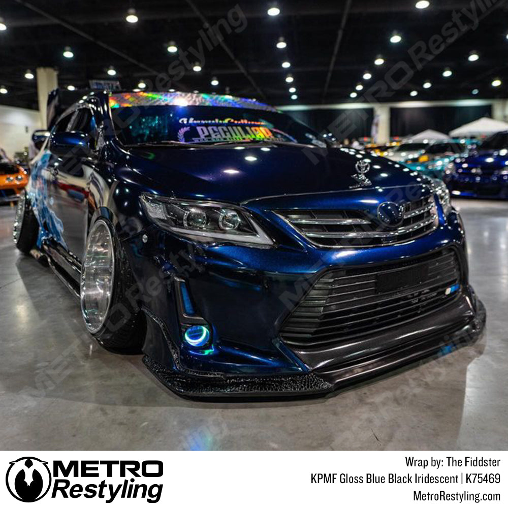 Gloss Blue Black vinyl wrap