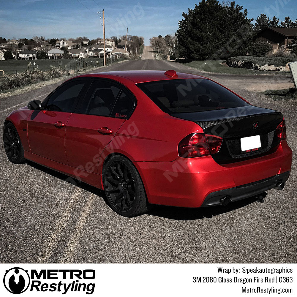 gloss red subaru wrap