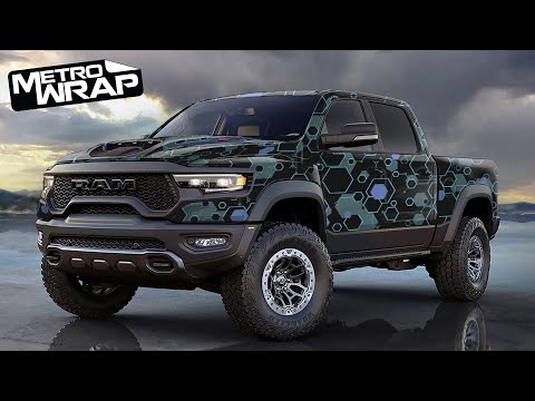 Hex DNA Magenta Truck Wrap