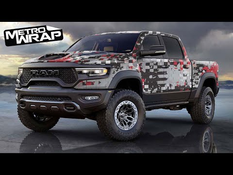 Metro Wrap Broken Plaid Tiffany Blue Tiger Camouflage Vinyl Film