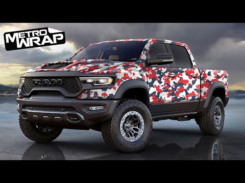 Metro Wrap Large Cumulus Army Dark Green Camouflage Vinyl Film