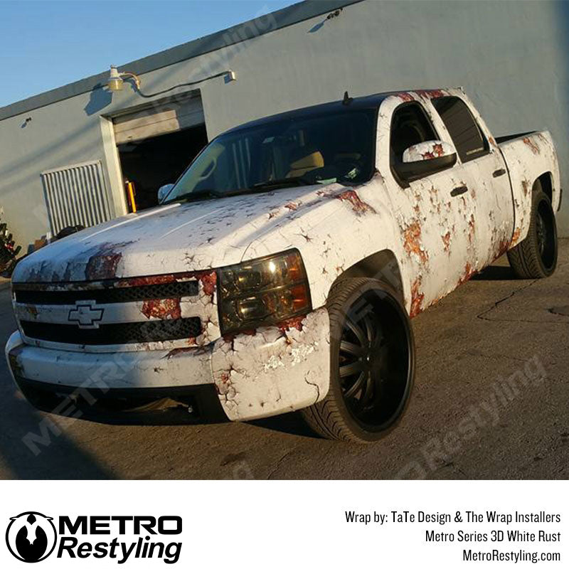 3D White Rust  Chevy