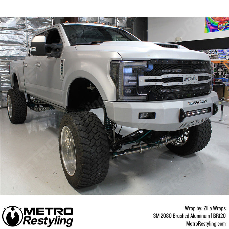 Brushed Aluminum Ford Truck Wrap