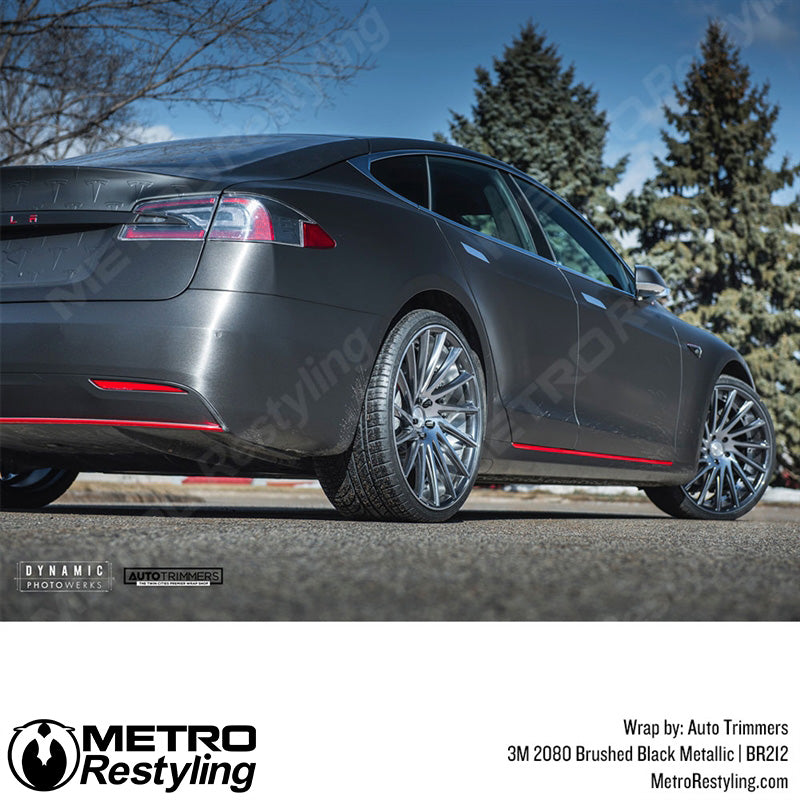 Brushed Black car vinyl tesla wrap