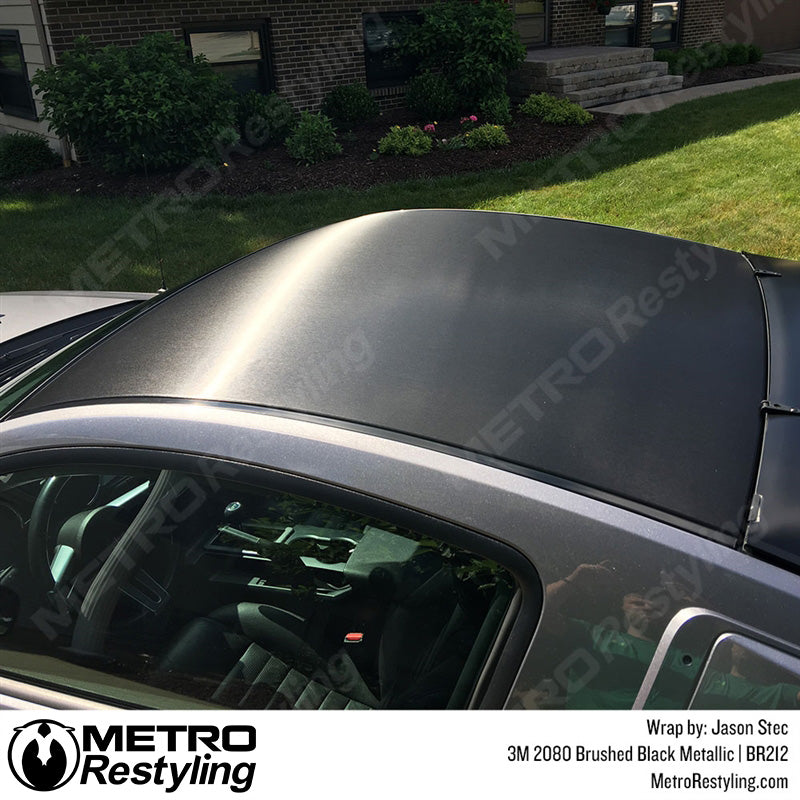 Brushed Black Metallic Hood Wrap