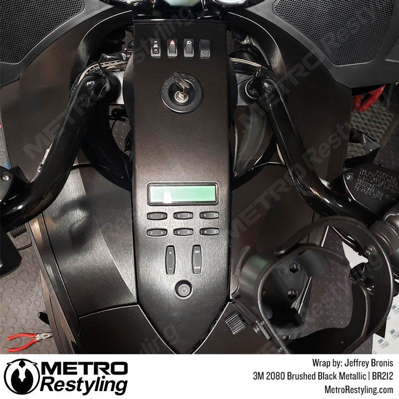 Black Metallic Motorcycle wrap