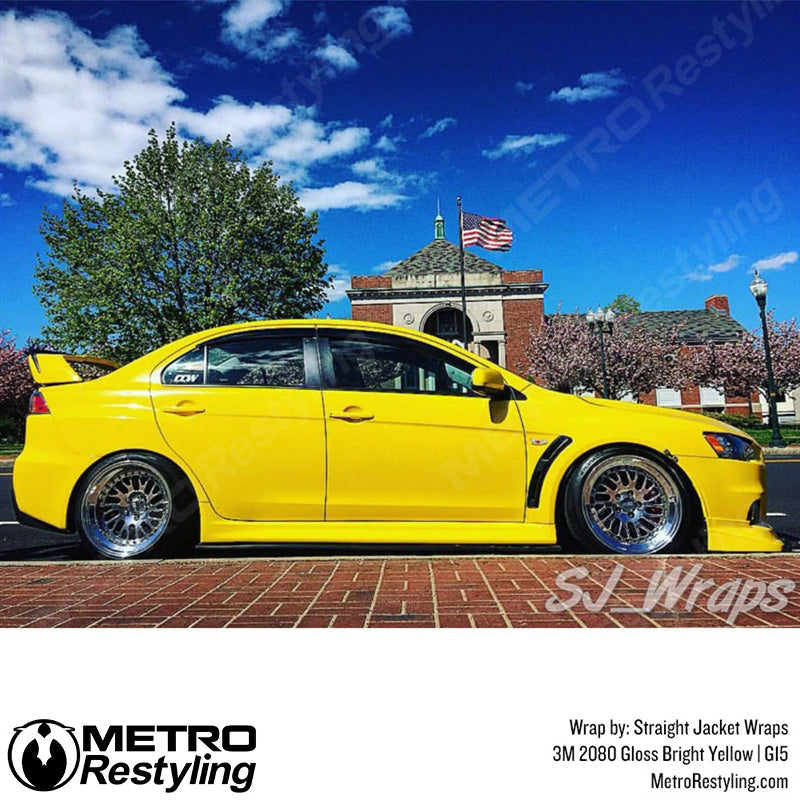 birght yellow gloss vinyl wrap