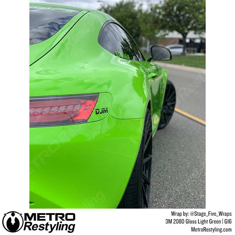 light green car wrap